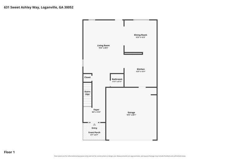 2,370/Mo, 631 Sweet Ashley Way Loganville, GA 30052 Floor Plan View