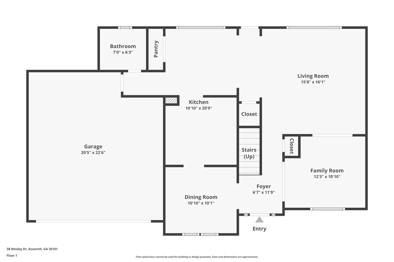 2,150/Mo, 38 Wesley Dr Acworth, GA 30101 Floor Plan View