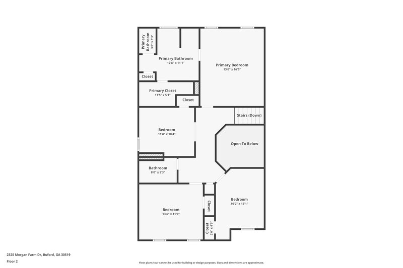 2,000/Mo, 2325 Morgan Farm Dr Buford, GA 30519 Floor Plan View 2