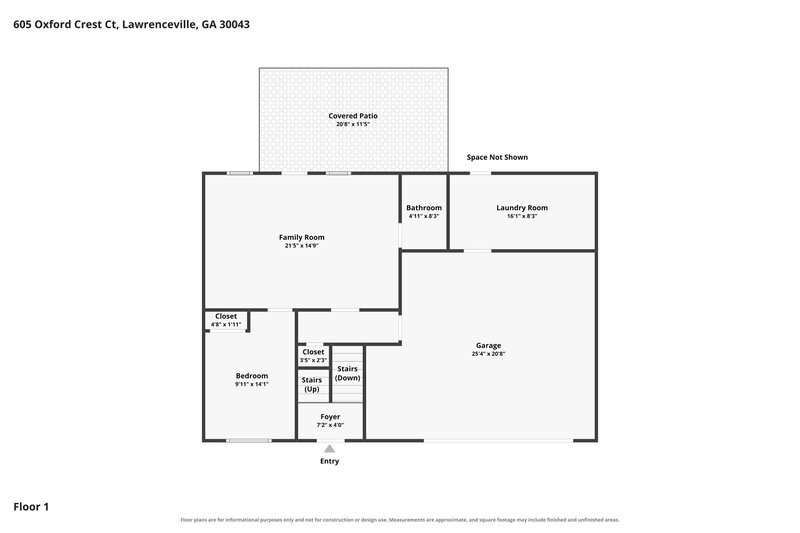 2,305/Mo, 605 Oxford Crest Ct Lawrenceville, GA 30043 Floor Plan View