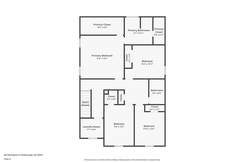 2,180/Mo, 602 Beaujolais Ct McDonough, GA 30253 Floorplan View 2