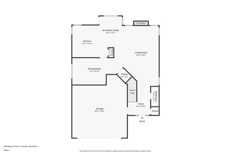 3,540/Mo, 634 Royal Crest Ct Canton, GA 30115 Floorplan View