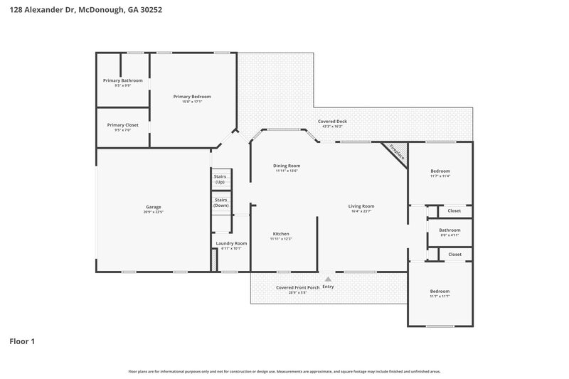 2,345/Mo, 128 Alexander Dr McDonough, GA 30252 Floor Plan View 2