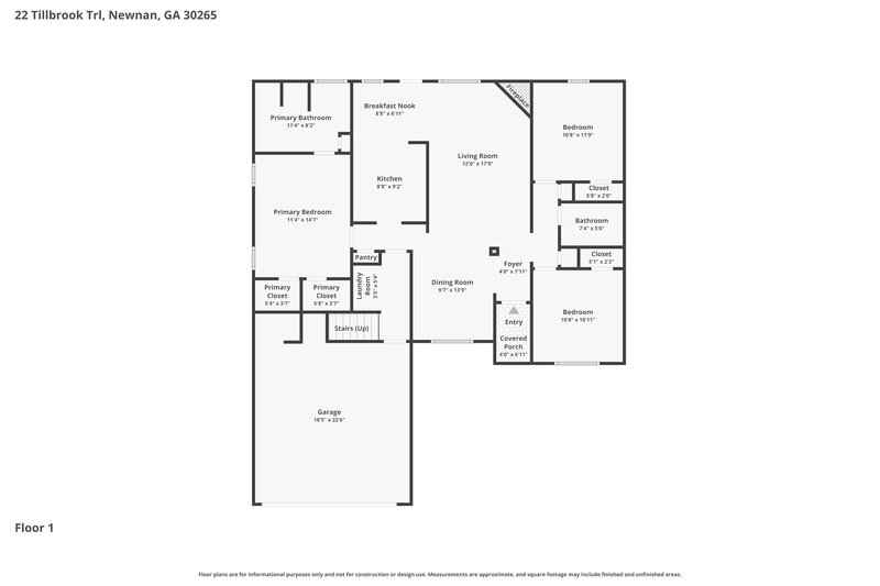 2,110/Mo, 22 Tillbrook Trl Newnan, GA 30265 Floor Plan View