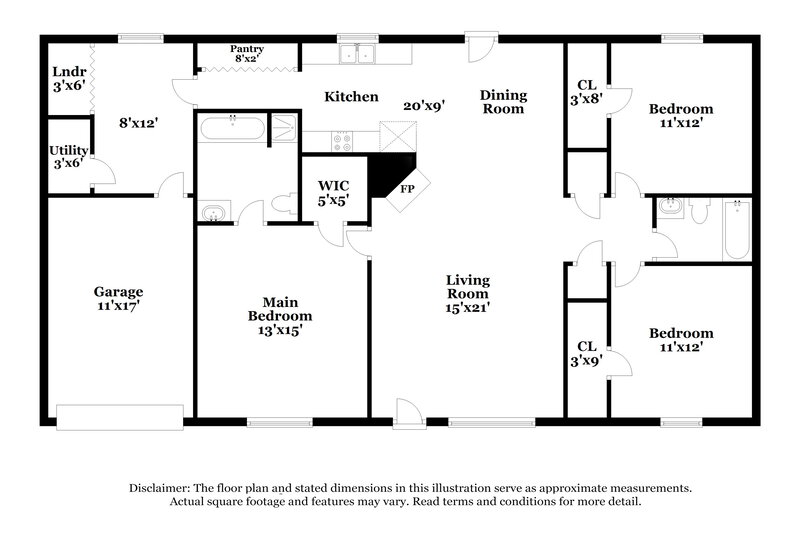 1,825/Mo, 94 Virginia Heights Dr Newnan, GA 30263 Floor Plan View