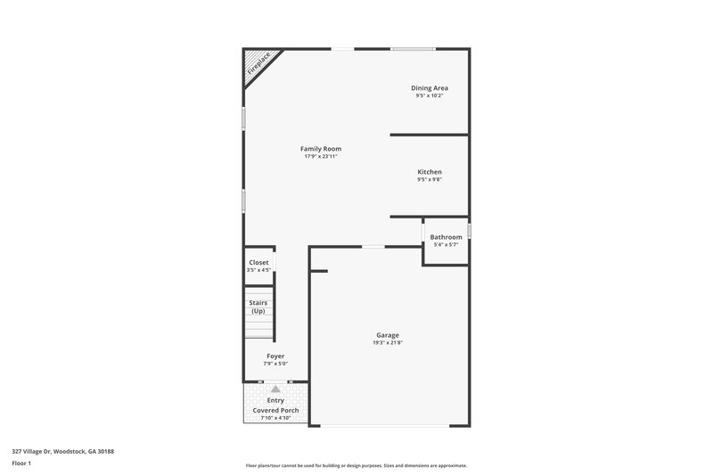 1,895/Mo, 327 Village Chase Woodstock, GA 30188 Floor Plan View
