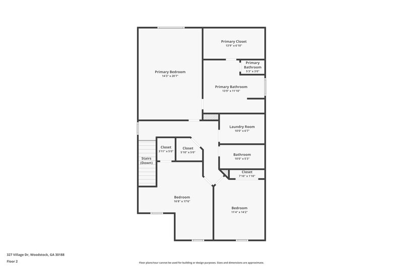 1,895/Mo, 327 Village Chase Woodstock, GA 30188 Floor Plan View 2