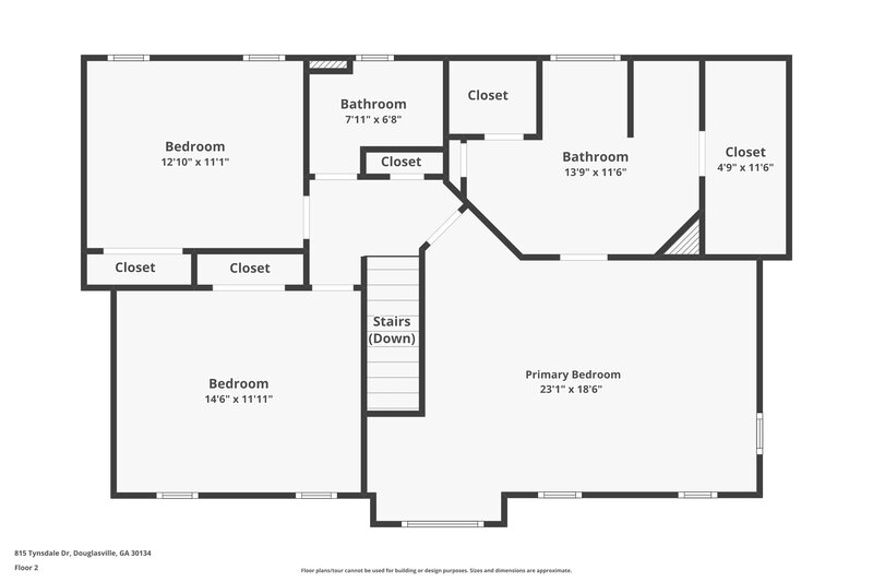 2,150/Mo, 815 Tynsdale Dr Douglasville, GA 30134 Floor Plan View 3