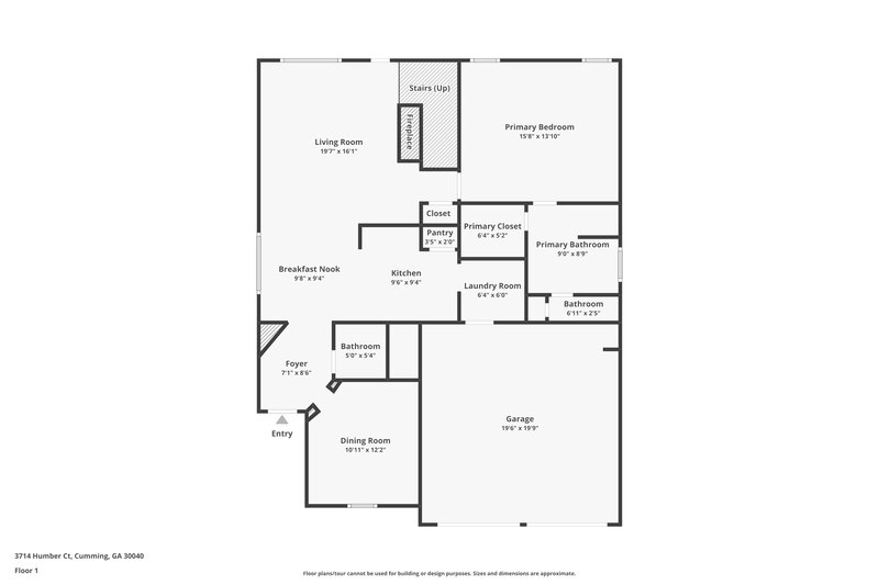 2,020/Mo, 3714 Humber Ct Cumming, GA 30040 Floor Plan View