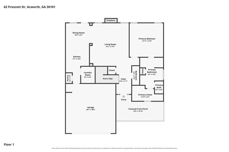 2,305/Mo, 62 Prescott Dr Acworth, GA 30101 Floor Plan View 2