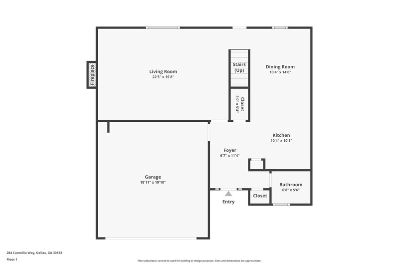1,720/Mo, 284 Camellia Way Dallas, GA 30132 Floor Plan View