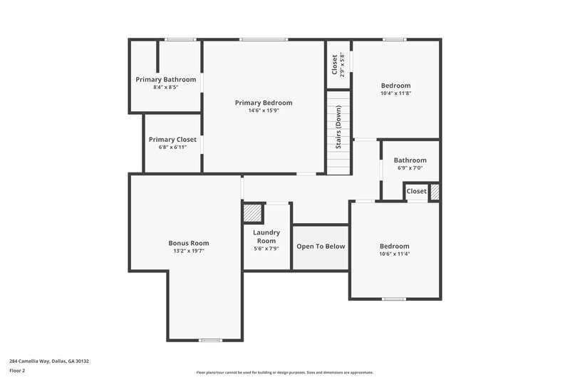 1,720/Mo, 284 Camellia Way Dallas, GA 30132 Floor Plan View 2