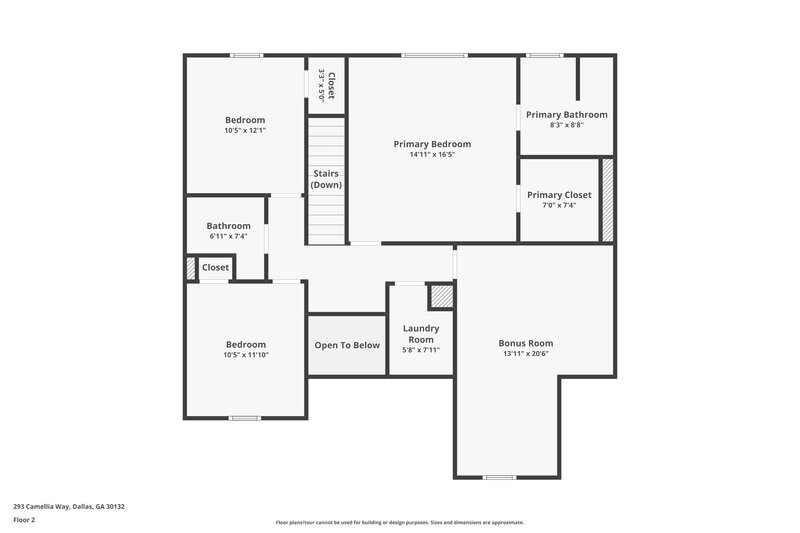 1,960/Mo, 293 Camellia Way Dallas, GA 30132 Floor Plan View 2