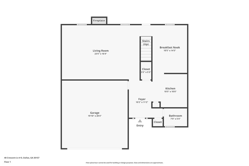 1,725/Mo, 48 Crescent Ln Dallas, GA 30132 Floor Plan View