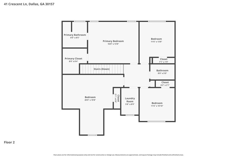 1,885/Mo, 41 Crescent Ln Dallas, GA 30157 Floor Plan View 2