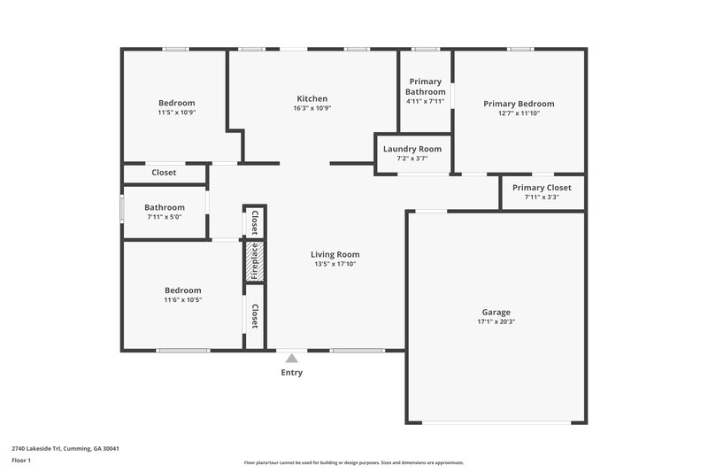 2,005/Mo, 2740 Lakeside Trl Cumming, GA 30041 Floor Plan View