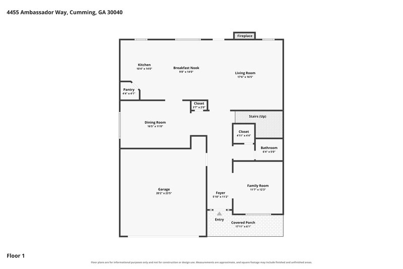 2,680/Mo, 4455 Ambassador Way Cumming, GA 30040 Floorplan View