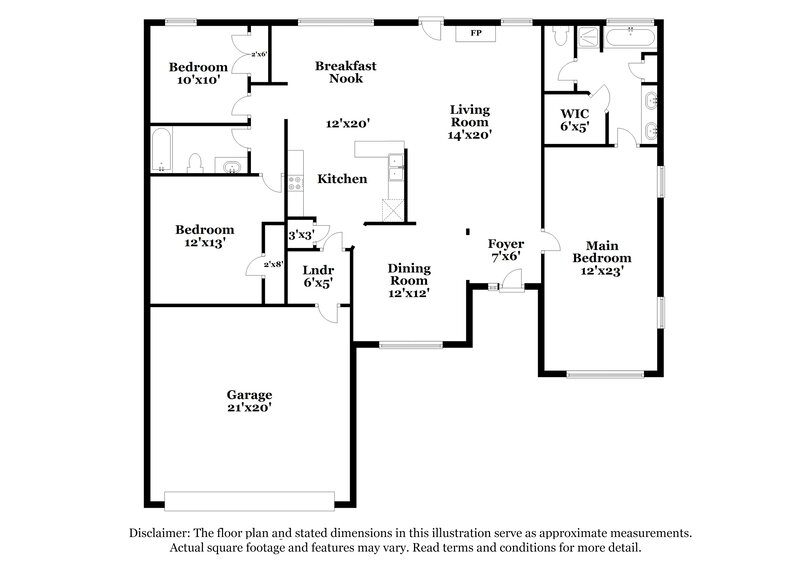 1,730/Mo, 21 Saint Charles Pl Grantville, GA 30220 Floor Plan View