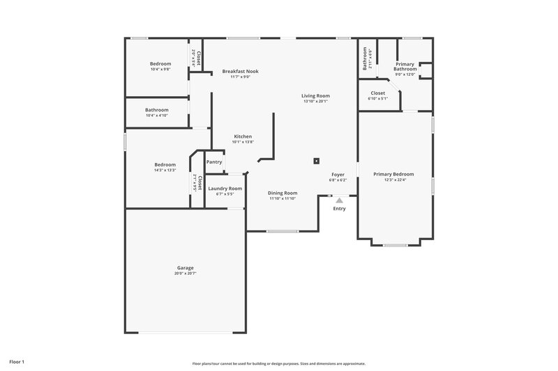 1,705/Mo, 109 Fuller Ct Grantville, GA 30220 Floor Plan View