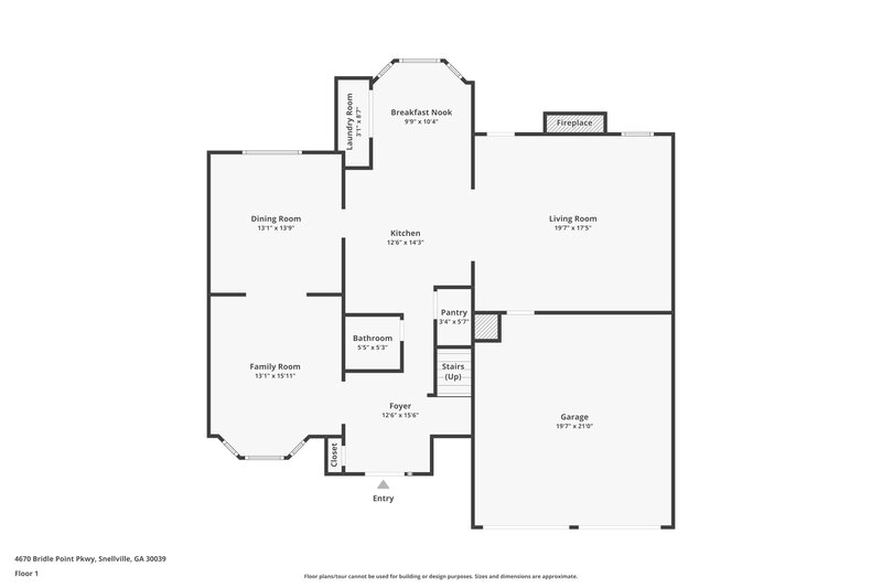 2,125/Mo, 4670 Bridle Point Pkwy Snellville, GA 30039 Floor Plan View