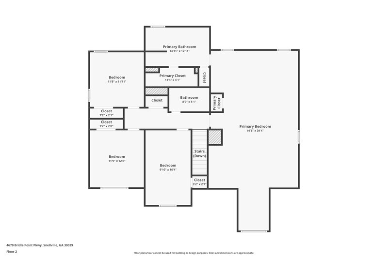 2,125/Mo, 4670 Bridle Point Pkwy Snellville, GA 30039 Floor Plan View 2