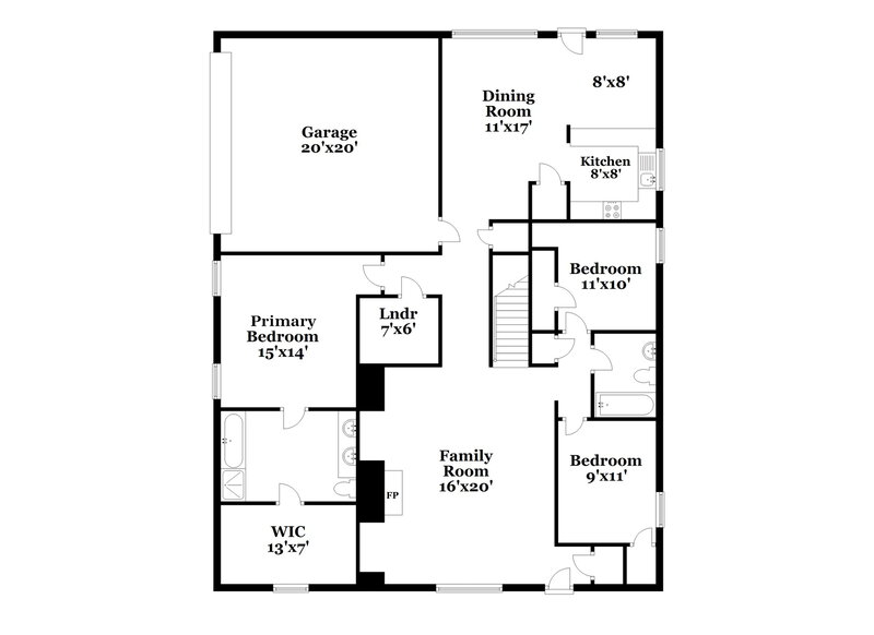 2,020/Mo, 3856 Pine Village Pl Loganville, GA 30052 Floorplan View