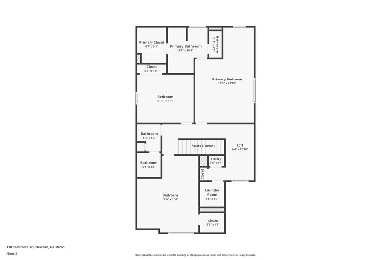 2,070/Mo, 118 Seabreeze Trl Newnan, GA 30265 Floorplan View 2