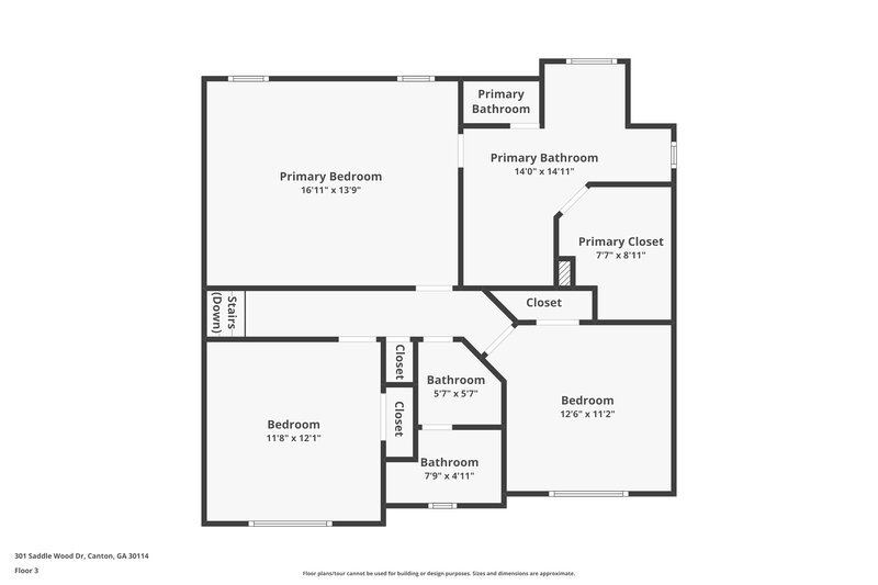 2,430/Mo, 301 Saddle Wood Dr Canton, GA 30114 Floor Plan View 3