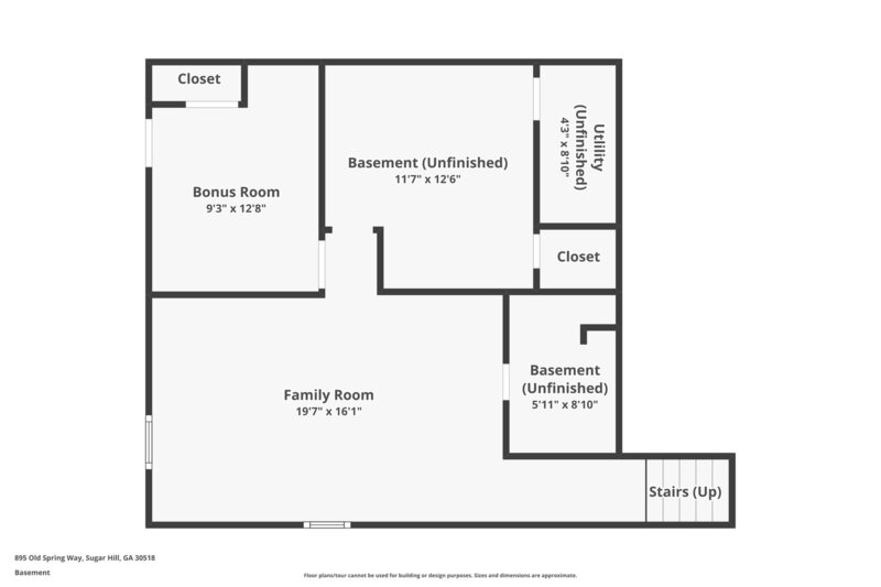 1,970/Mo, 895 Old Spring Way Sugar Hill, GA 30518 Floorplan View 2
