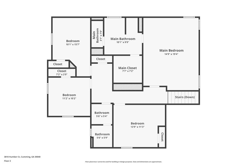 2,240/Mo, 3810 Humber Ct Cumming, GA 30040 Floorplan View 2