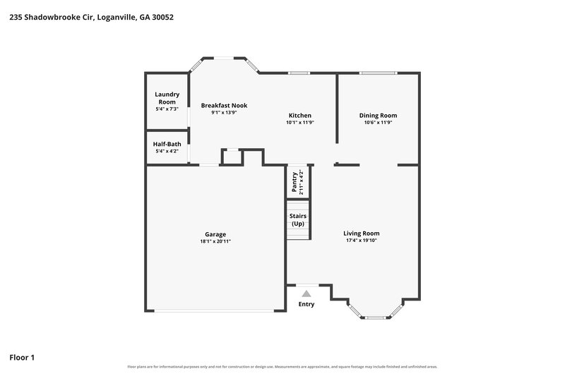2,025/Mo, 235 Shadowbrooke Cir Loganville, GA 30052 Floor Plan View