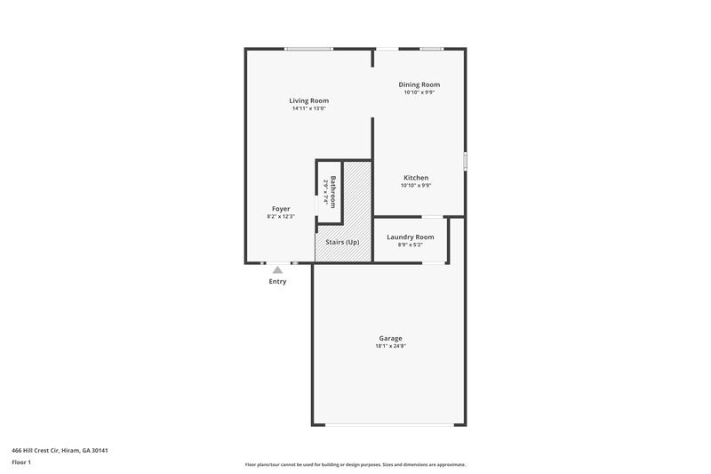 1,775/Mo, 466 Hillcrest Cir Hiram, GA 30141 Floor Plan View
