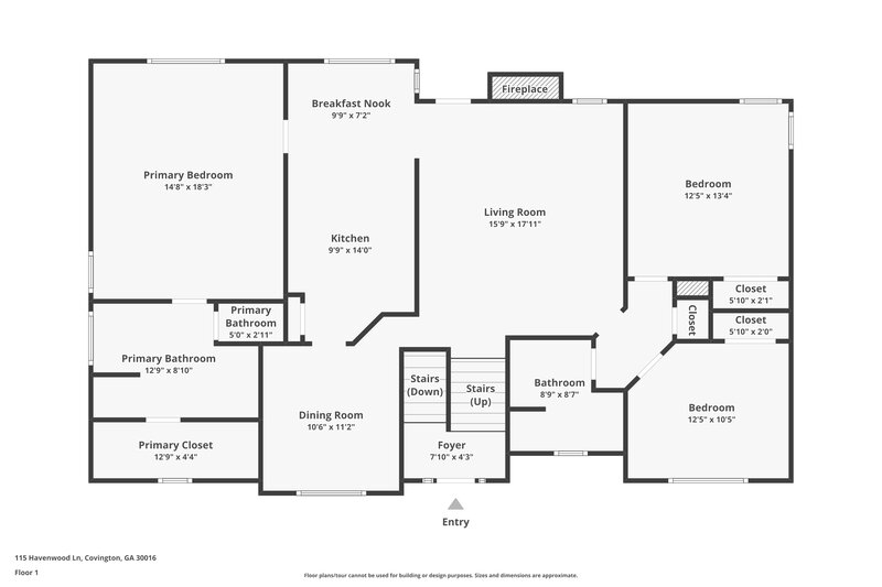 2,365/Mo, 115 Havenwood Ln Covington, GA 30016 Floor Plan View