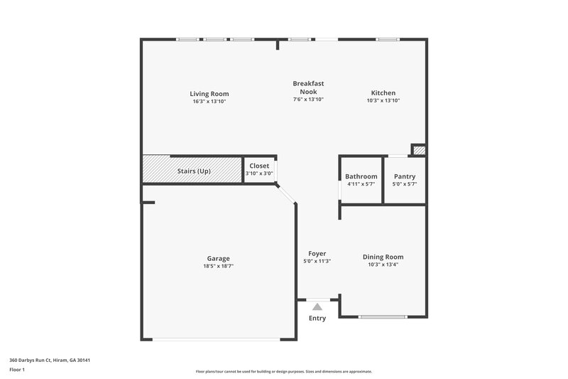 2,065/Mo, 360 Darbys Run Ct Hiram, GA 30141 Floorplan View