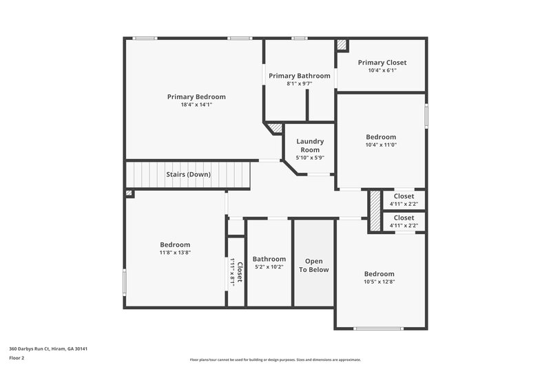 2,065/Mo, 360 Darbys Run Ct Hiram, GA 30141 Floorplan View 2