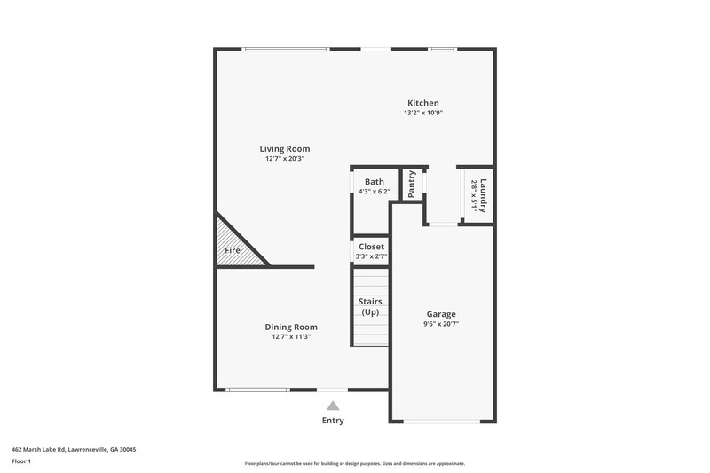 1,775/Mo, 462 Marsh Lake Rd Lawrenceville, GA 30045 Floor Plan View