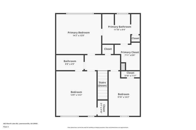 1,775/Mo, 462 Marsh Lake Rd Lawrenceville, GA 30045 Floor Plan View 2