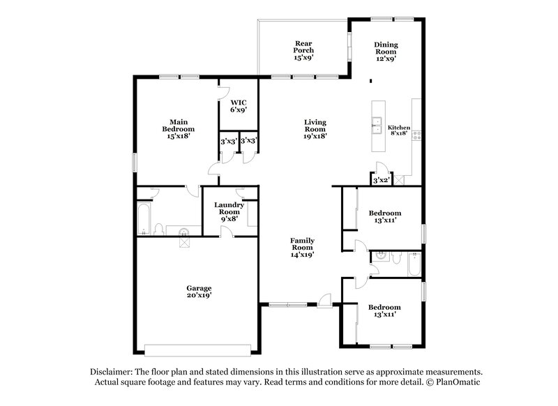 1,925/Mo, 373 Cedar Bay Cir Dallas, GA 30157 Floor Plan View