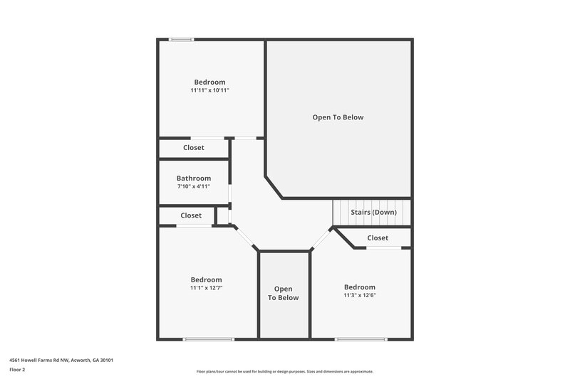 2,345/Mo, 4561 Howell Farms Rd NW Acworth, GA 30101 Floor Plan View 2