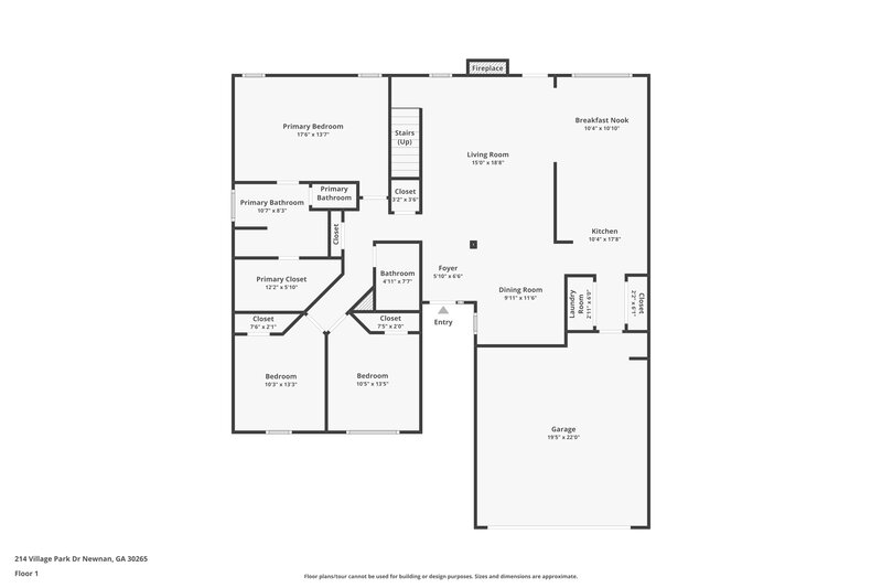 2,210/Mo, 214 Village Park Dr Newnan, GA 30265 Floorplan View