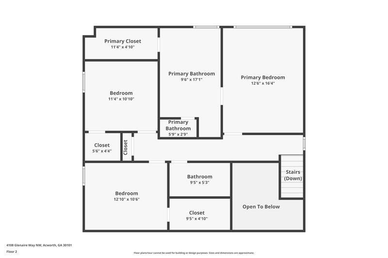 2,300/Mo, 4108 Glenaire Way NW Acworth, GA 30101 Floor Plan View 2