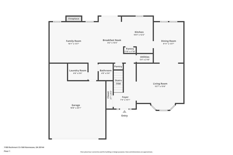 2,125/Mo, 1180 Rockmart Cir NW Kennesaw, GA 30144 Floor Plan View