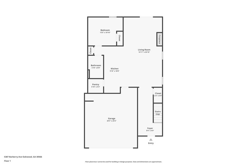 2,195/Mo, 5387 Barberry Ave Oakwood, GA 30566 Floor Plan View