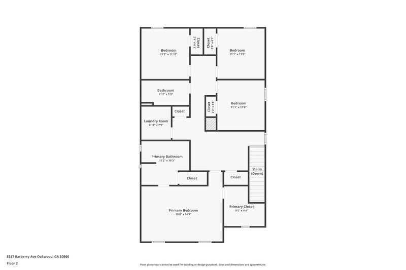 2,195/Mo, 5387 Barberry Ave Oakwood, GA 30566 Floor Plan View 2