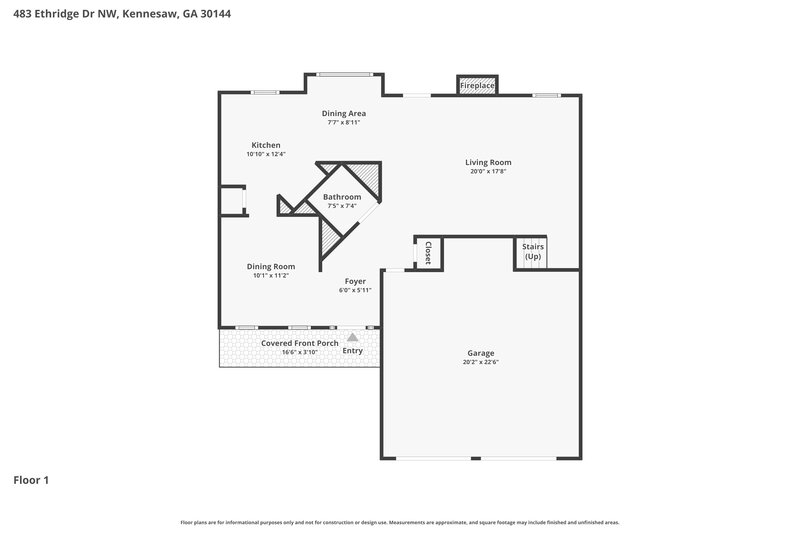 2,305/Mo, 483 Ethridge Dr NW Kennesaw, GA 30144 Floor Plan View