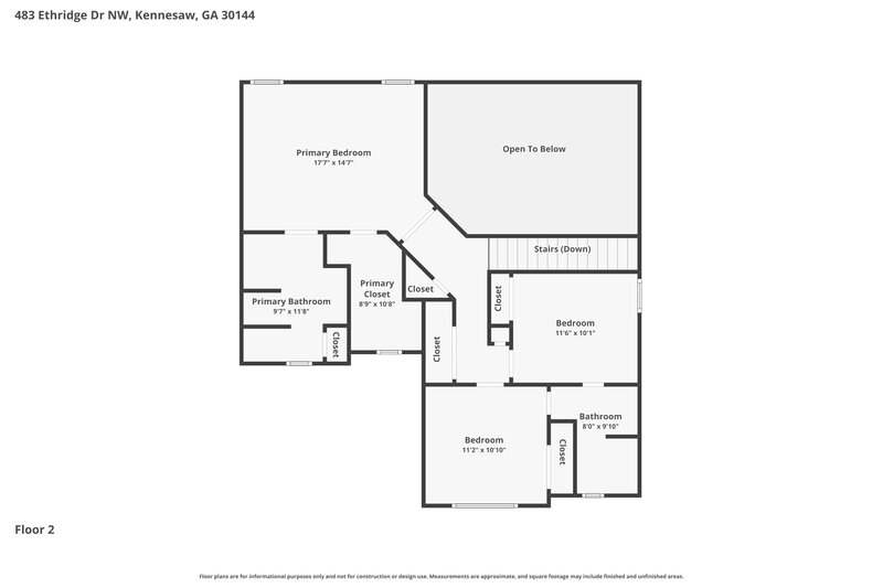 2,305/Mo, 483 Ethridge Dr NW Kennesaw, GA 30144 Floor Plan View 2