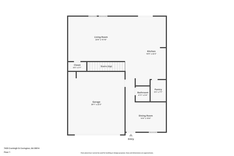 2,075/Mo, 7420 Cranleigh St Covington, GA 30014 Floor Plan View