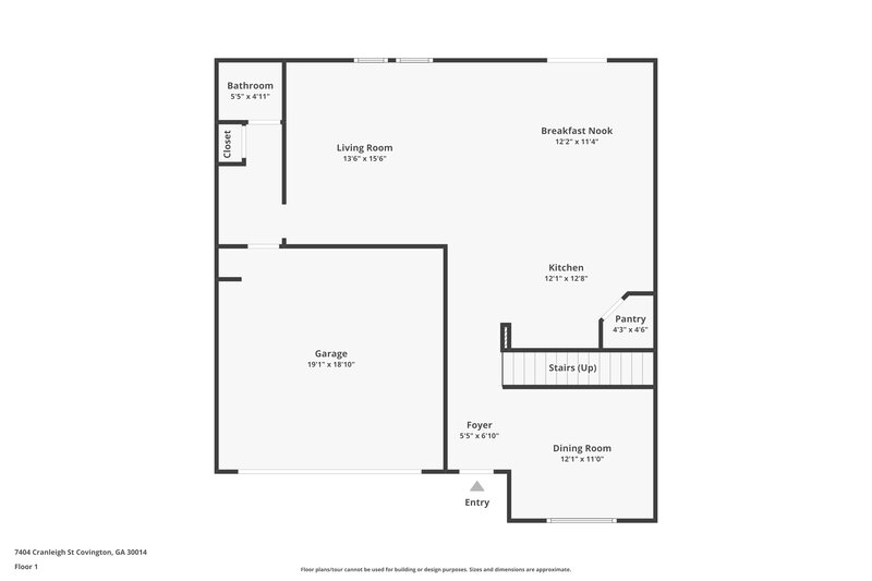 3,160/Mo, 7404 Cranleigh St Covington, GA 30014 Floor Plan View
