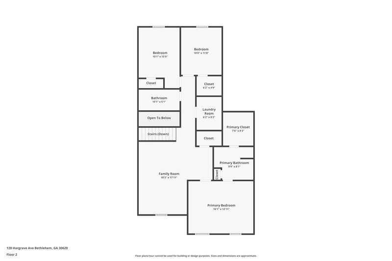 1,875/Mo, 128 Hargrave Ave Bethlehem, GA 30620 Floor Plan View 2