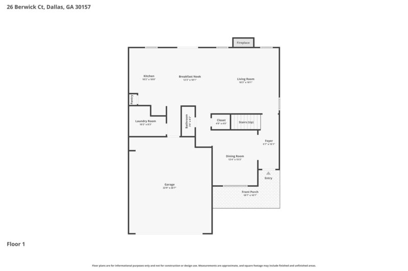 2,245/Mo, 26 Berwick Ct Dallas, GA 30157 Floorplan View